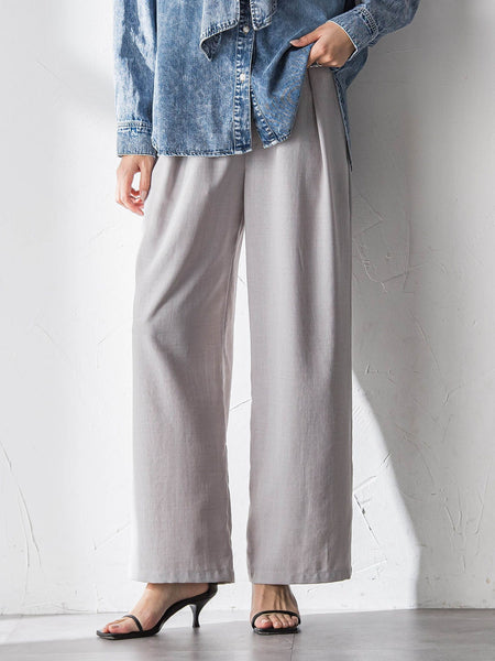 【一瞬で楽とキレイを叶える】タンブラーオックスイージーワイドパンツ≪手洗い可能≫