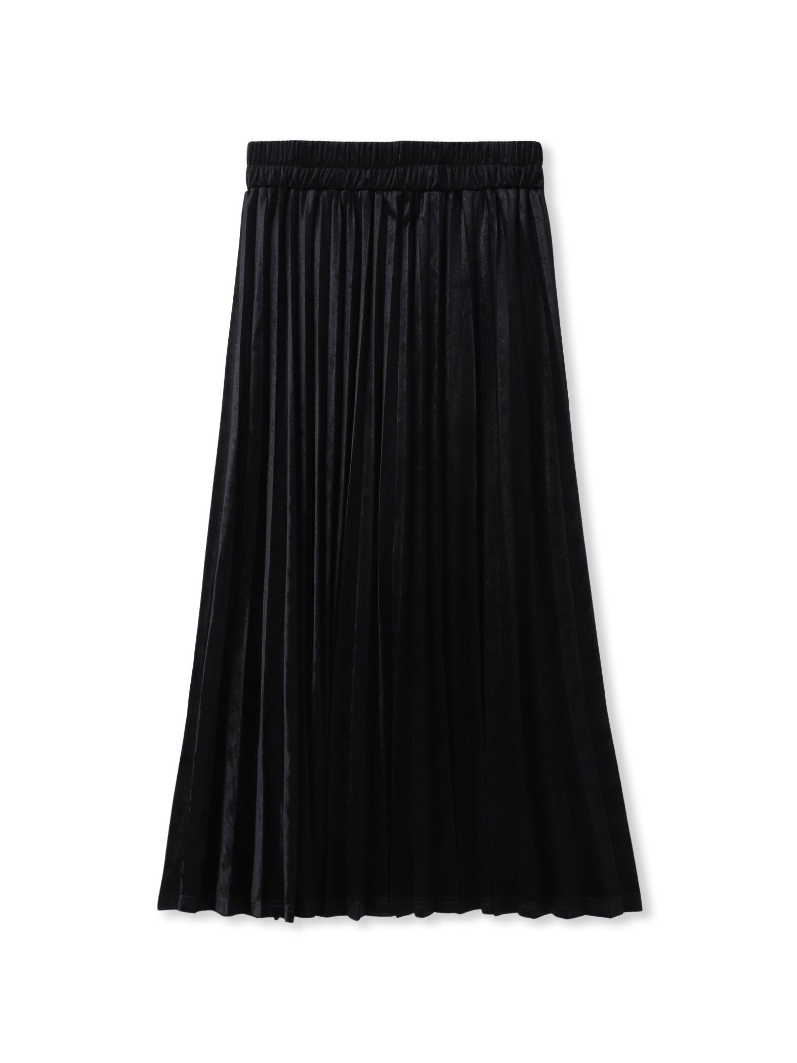 【WEB限定】ストレッチベロアプリーツスカート≪手洗い可能≫