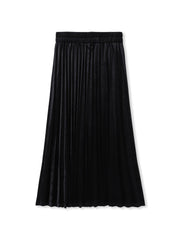 【WEB限定】ストレッチベロアプリーツスカート≪手洗い可能≫