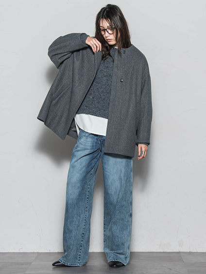 フラッフィークルーネックニット≪手洗い可能≫