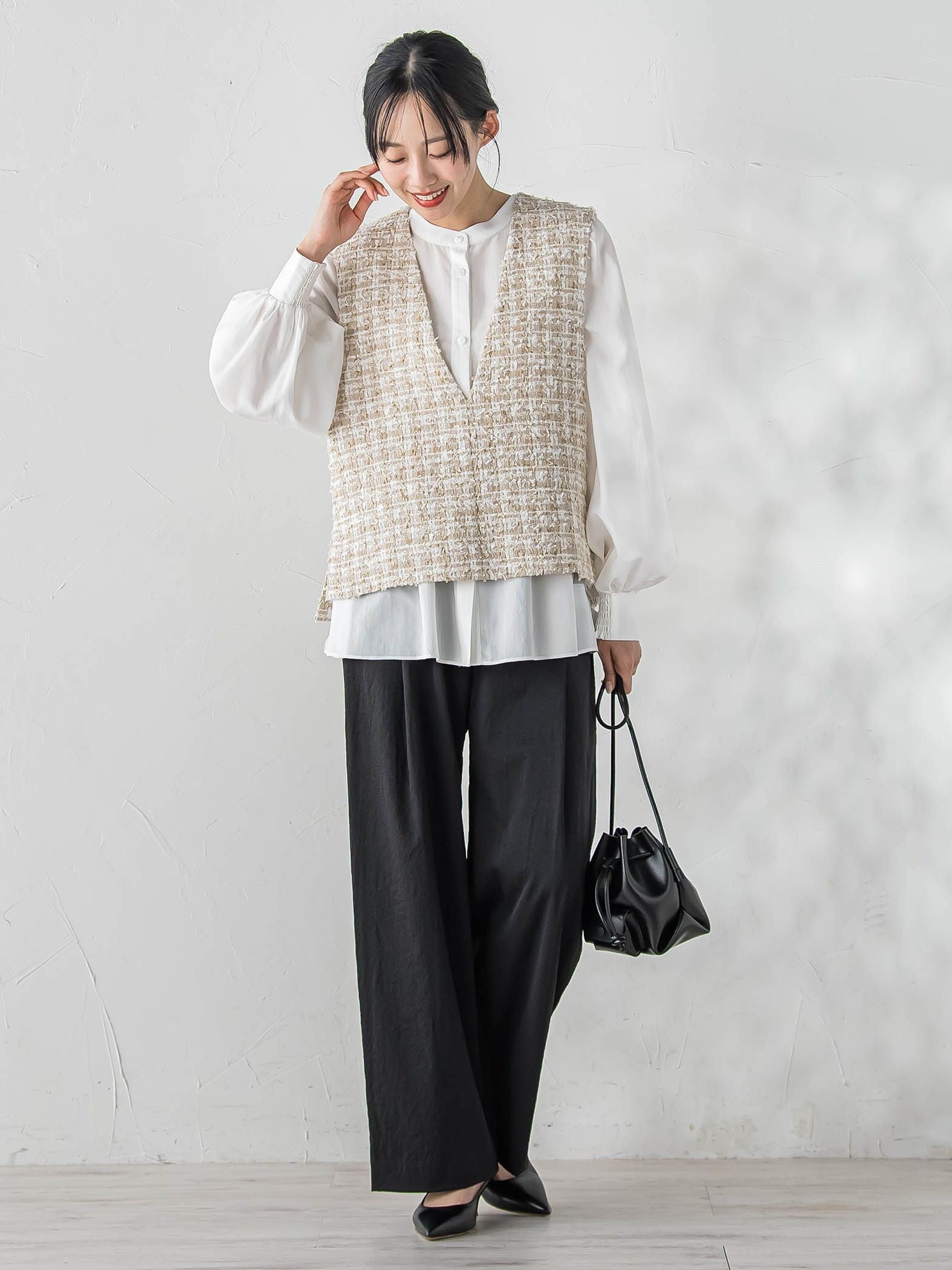 ワイドポケットタックパンツ