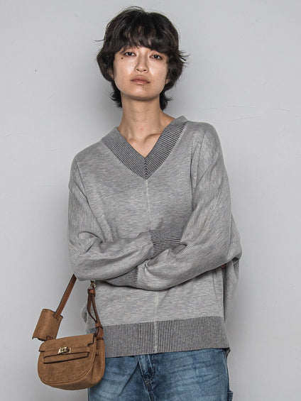 今日の気分で着回せるリバーシブルニット≪手洗い可能≫