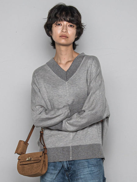 今日の気分で着回せるリバーシブルニット≪手洗い可能≫