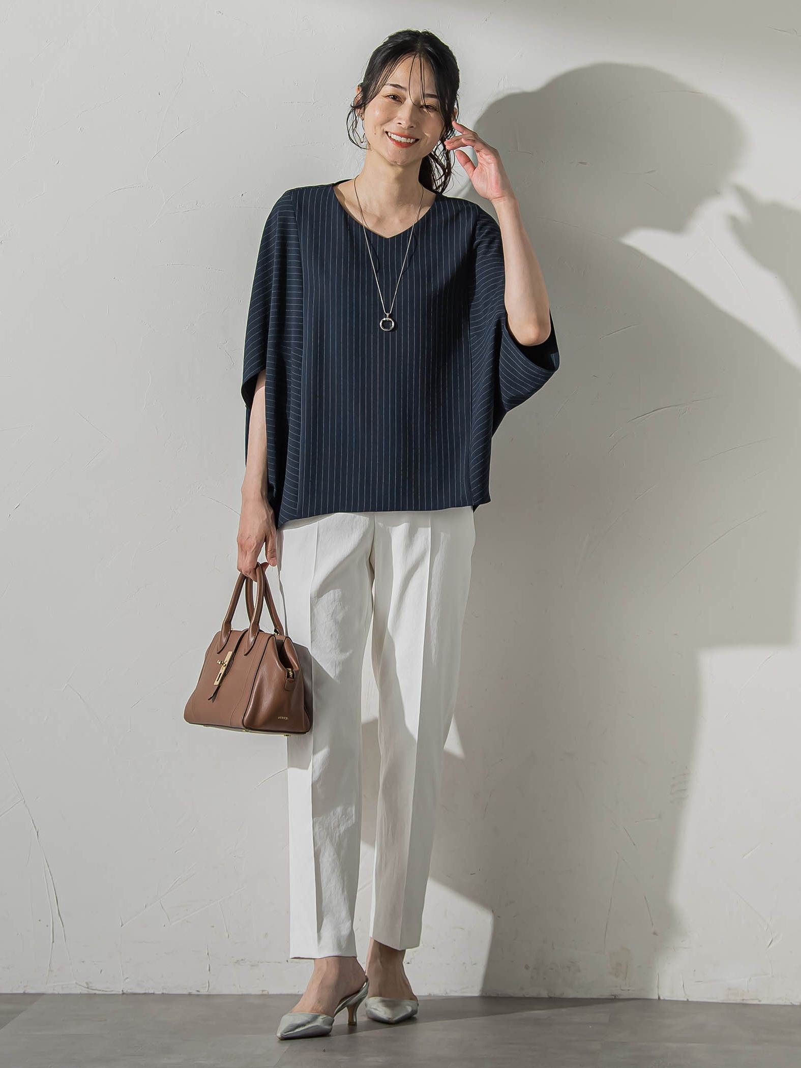≪シリーズ累計3万枚突破！/動画あり≫【ラクする美人服】ポンチョブラウス≪WEB限定カラーあり≫