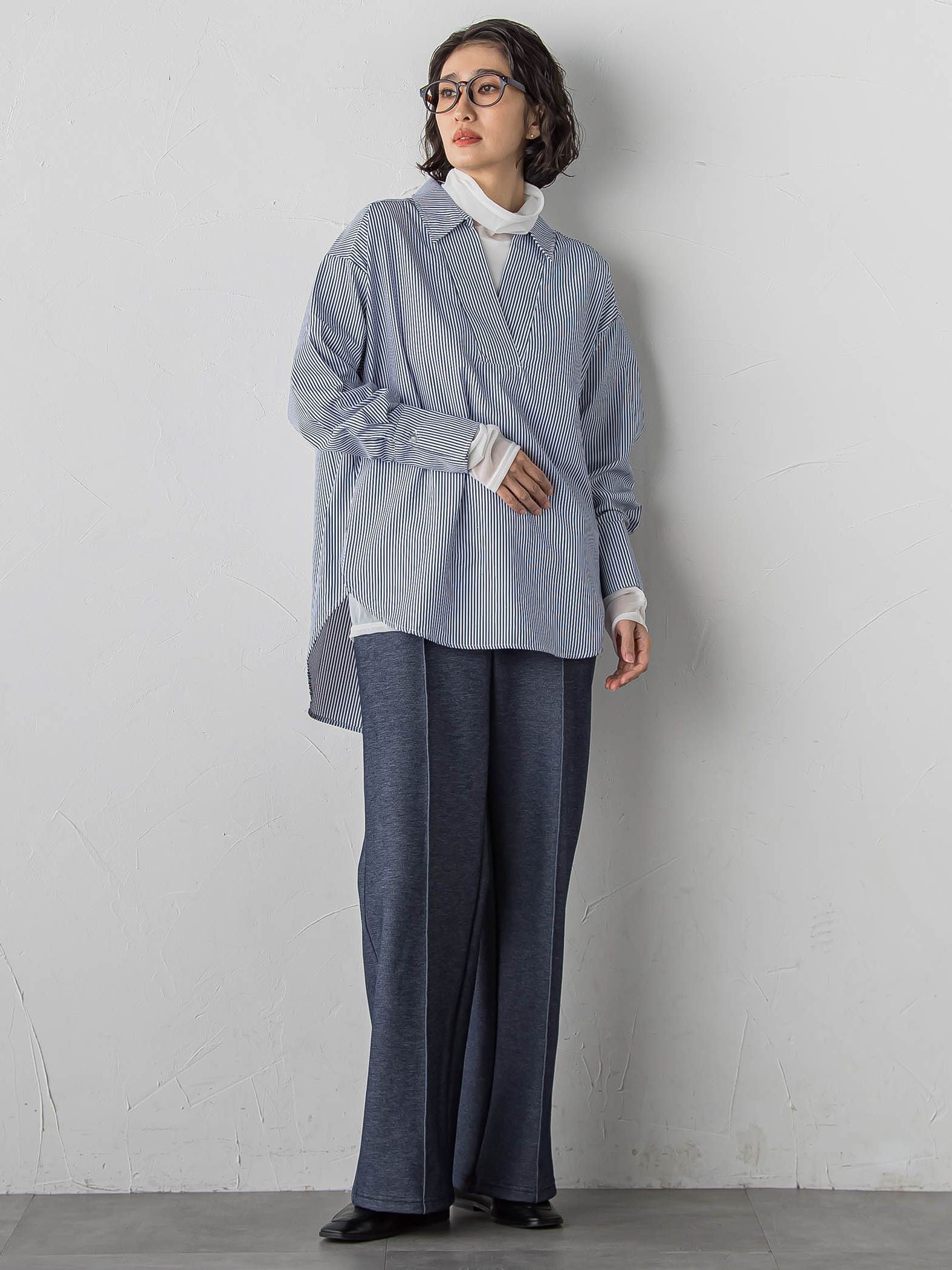 シアー切り替えカットソー