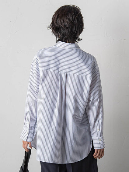 ドビーストライプシャツ