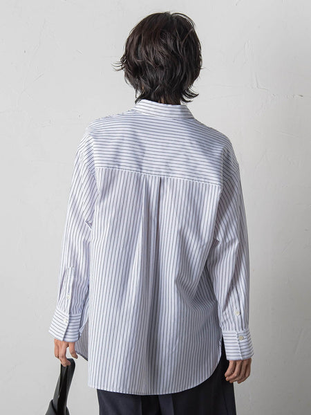 ドビーストライプシャツ