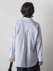 ドビーストライプシャツ