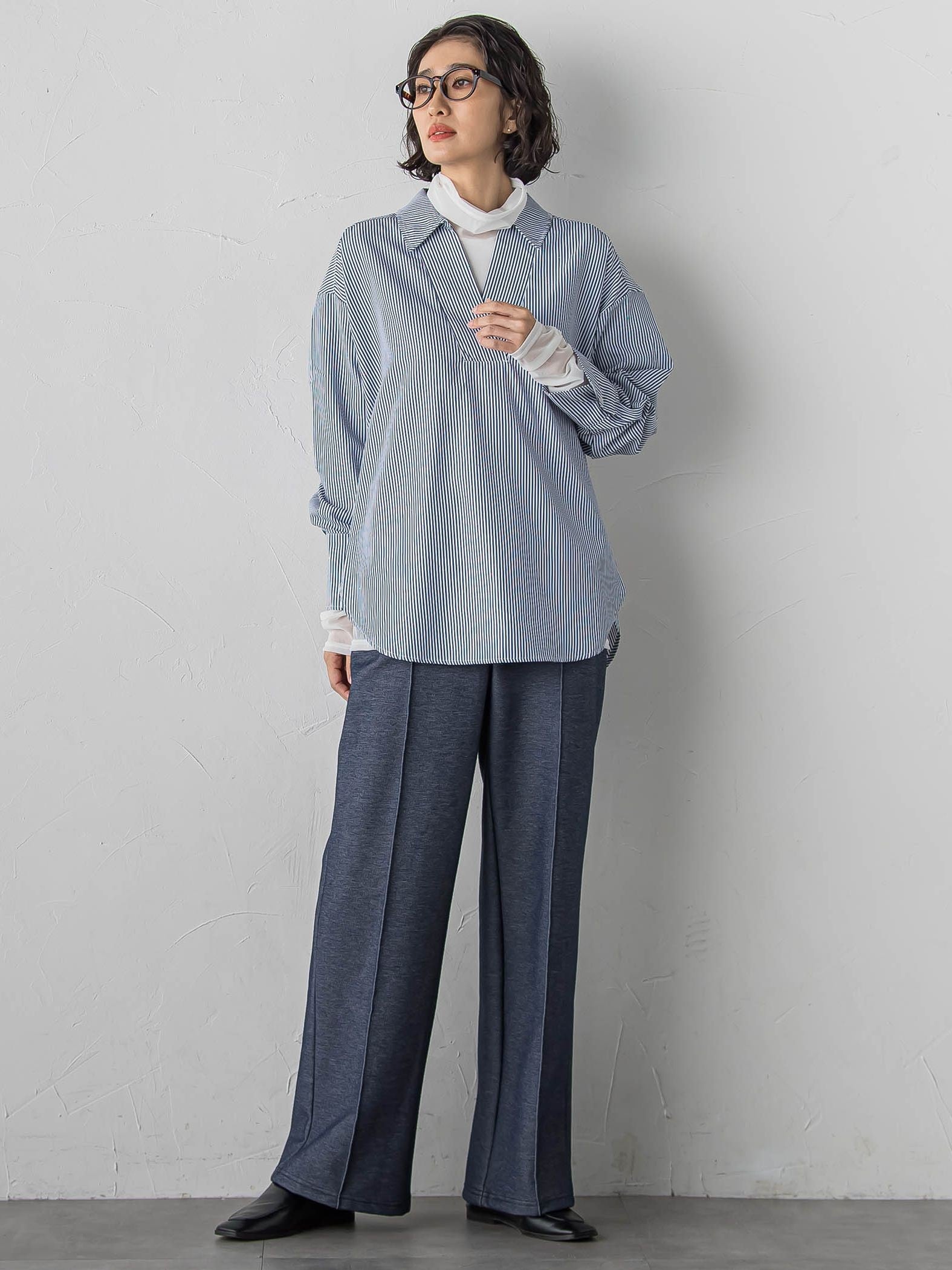 シアー切り替えカットソー