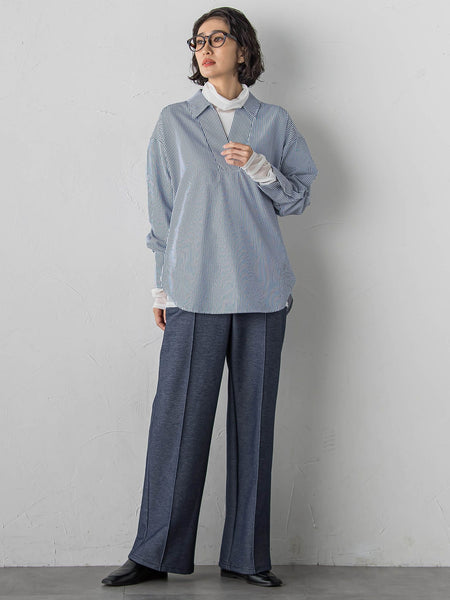 シアー切り替えカットソー