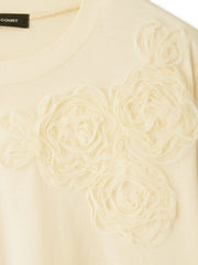 チュールフラワーモチーフプルオーバー