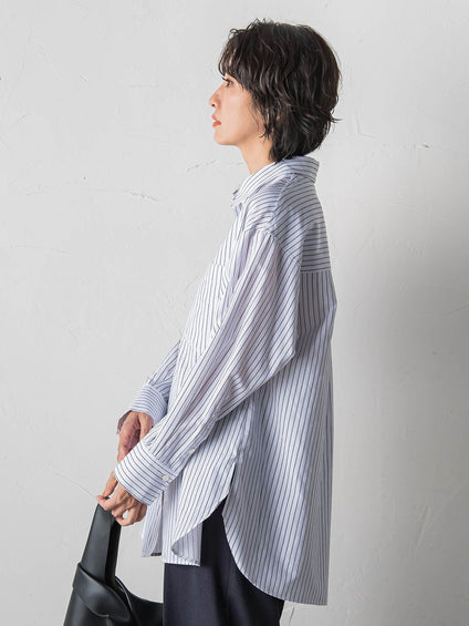 ドビーストライプシャツ