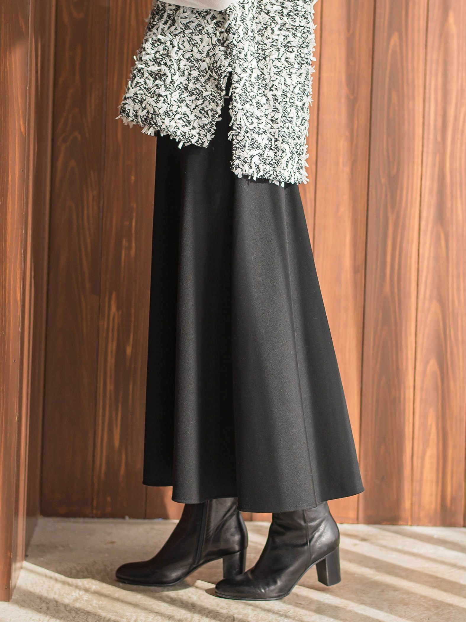 両面起毛ストレッチスカート≪洗濯機で洗える≫