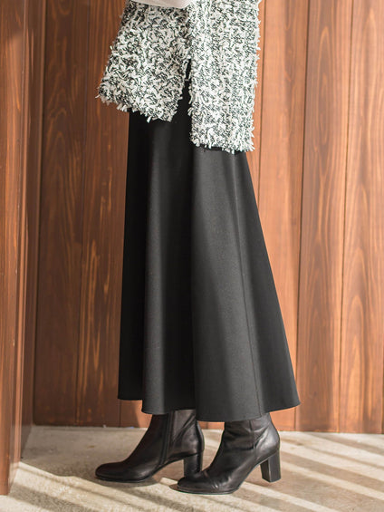 両面起毛ストレッチスカート≪洗濯機で洗える≫