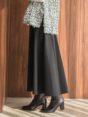 両面起毛ストレッチスカート≪洗濯機で洗える≫