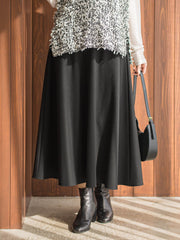 両面起毛ストレッチスカート≪洗濯機で洗える≫