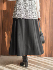 両面起毛ストレッチスカート≪洗濯機で洗える≫