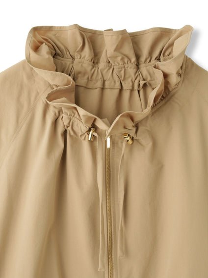 2WAYサーブルクロスフリルネックブルゾン