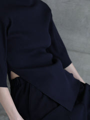 Side slit rib T【日本製】≪手洗い可能≫