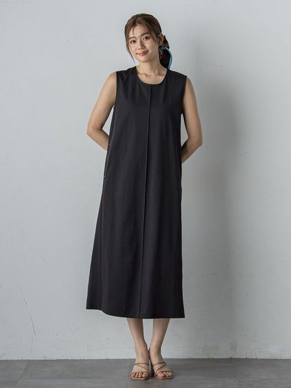 【WEB限定】ジャージーピンタックワンピース≪洗濯機で洗える≫