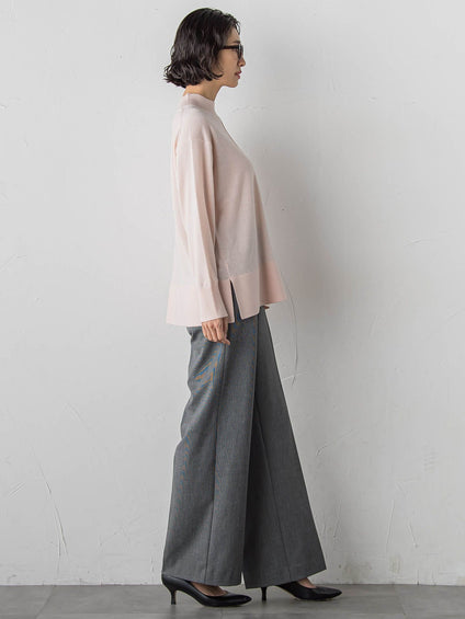 【大きいサイズ】ファインウールハイネックニット