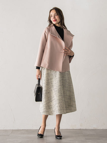 モノトーンツイードスカート