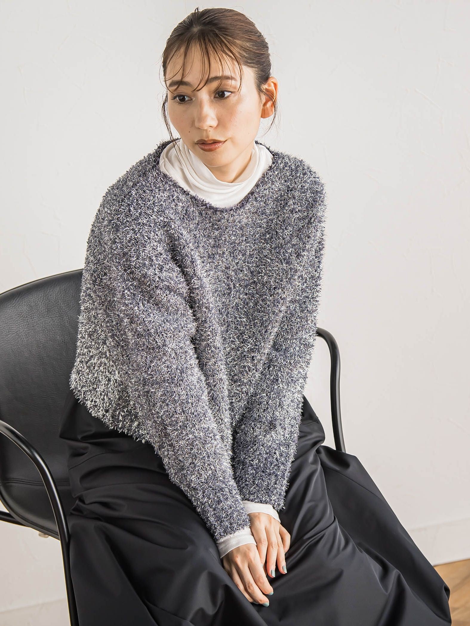 ラメミックスプルオーバー≪手洗い可能≫