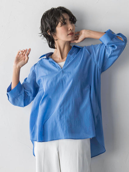 リライムライトローンスキッパーシャツ