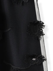 フラワー刺繍チュールパンツ