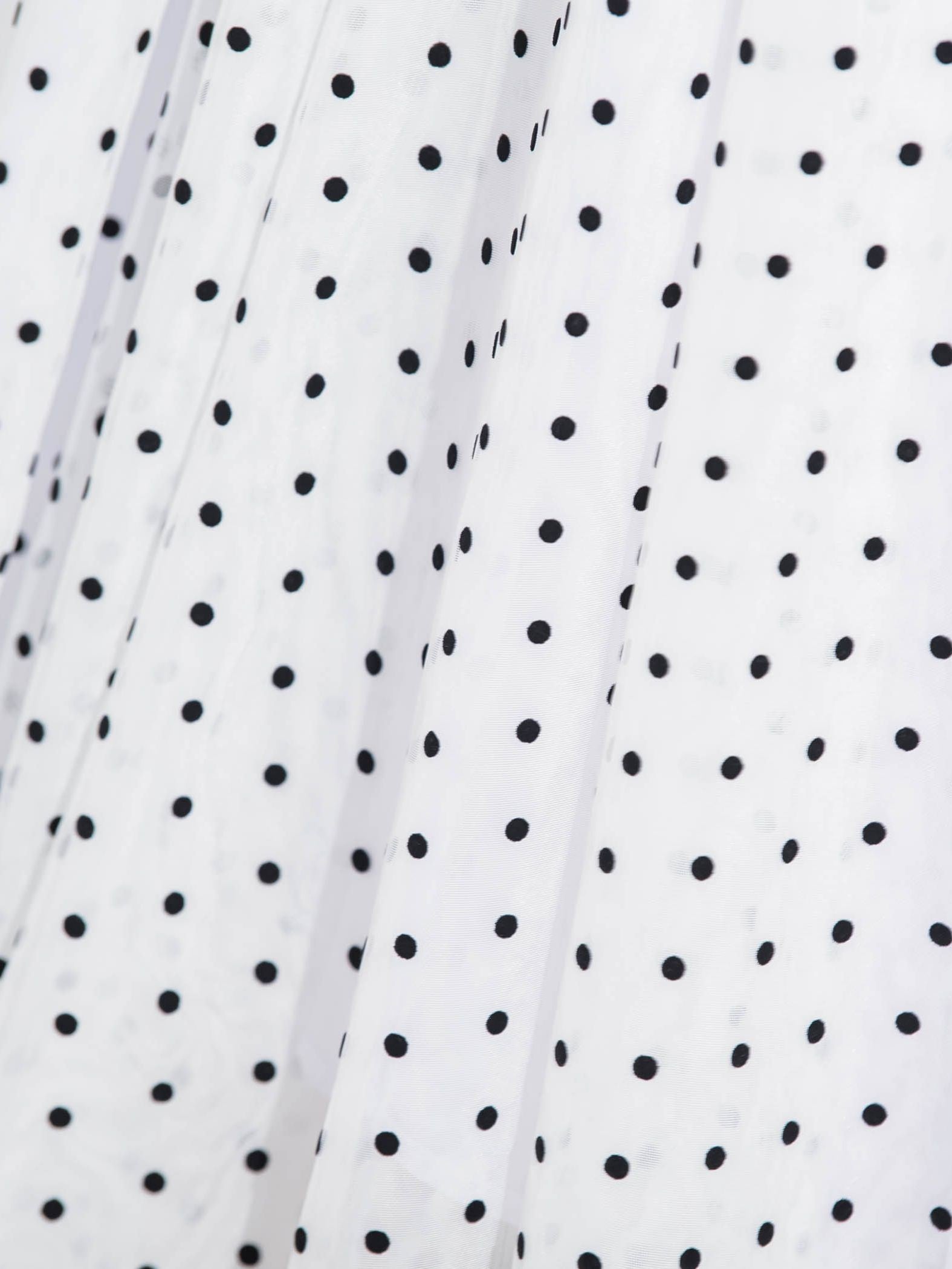 【ドットシリーズ】チュールフレアースカート≪洗濯機で洗える≫