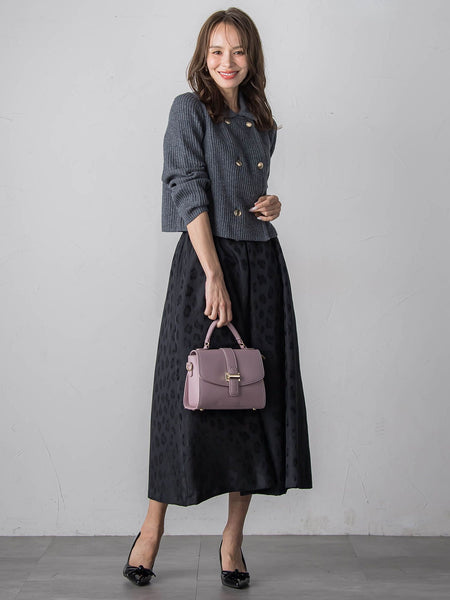 襟付きニットジャケット≪手洗い可能≫