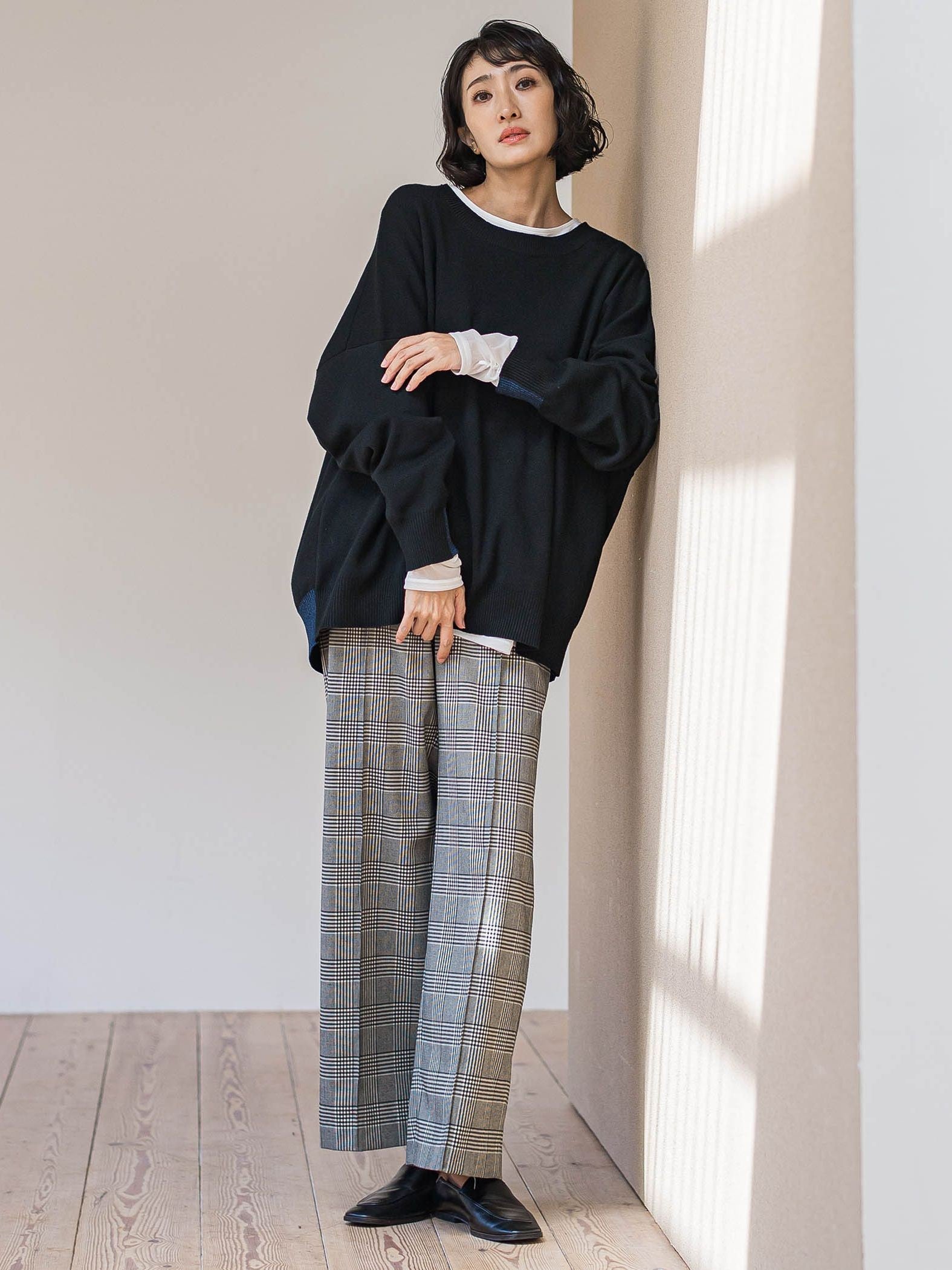 【WEB限定】”3コーデが叶う2点セット”ニット×シャツ≪手洗い可能≫