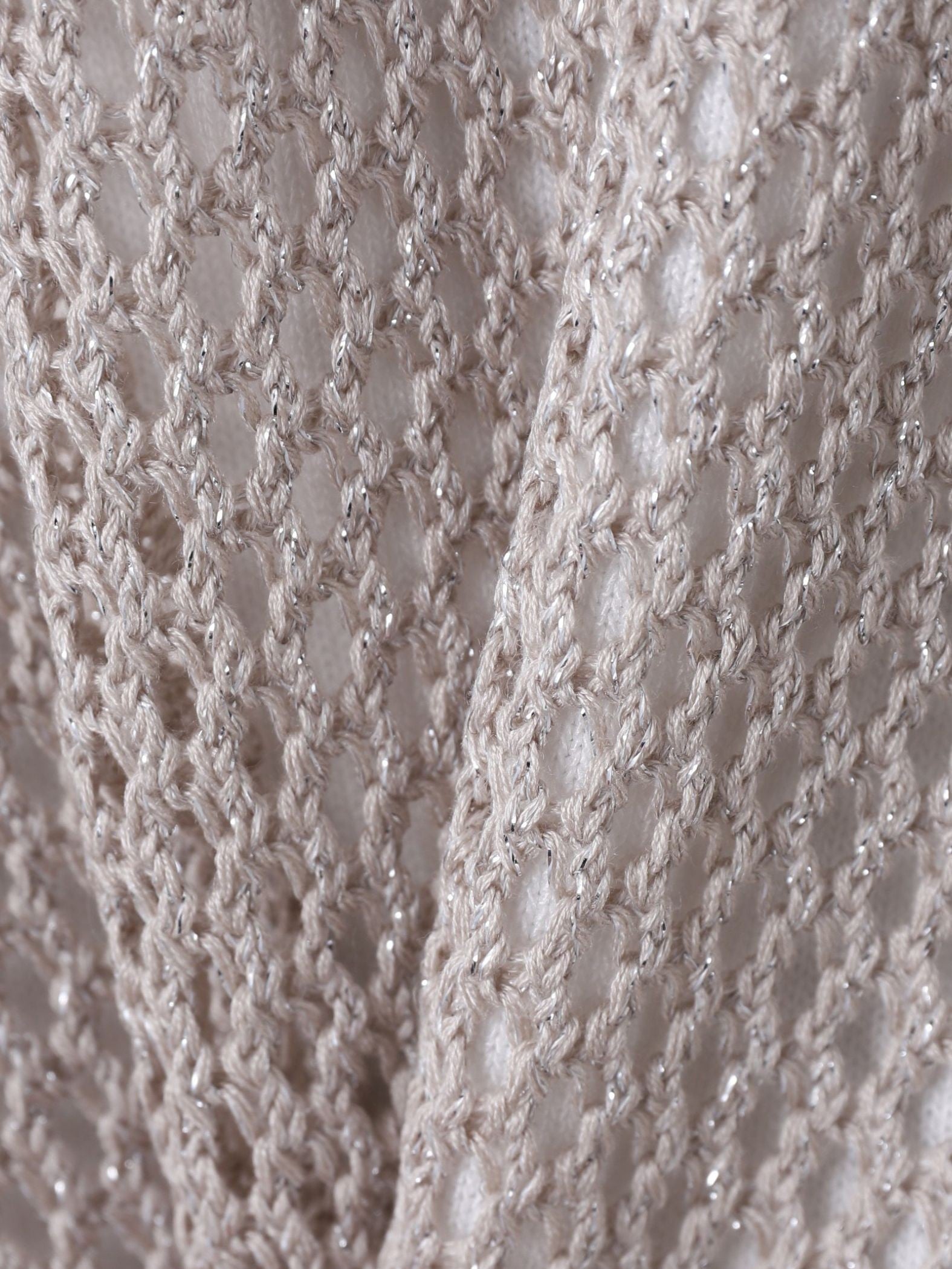 メッシュ柄レイヤードニット≪手洗い可能≫