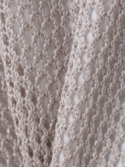 メッシュ柄レイヤードニット≪手洗い可能≫