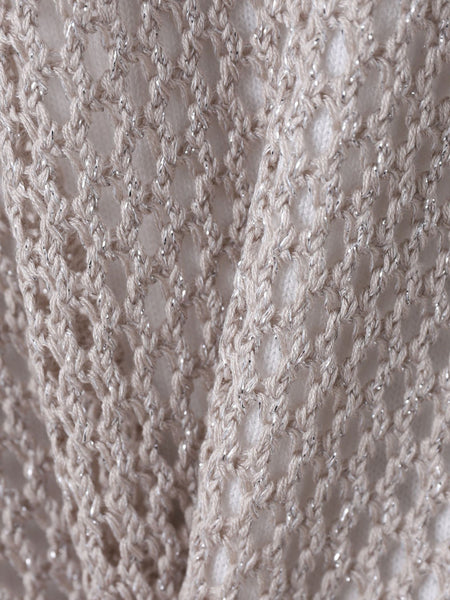 メッシュ柄レイヤードニット≪手洗い可能≫