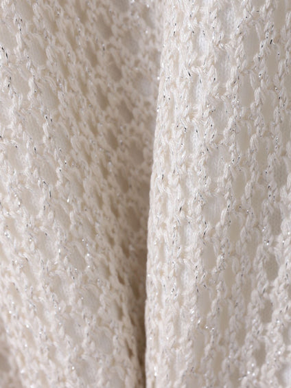 メッシュ柄レイヤードニット≪手洗い可能≫