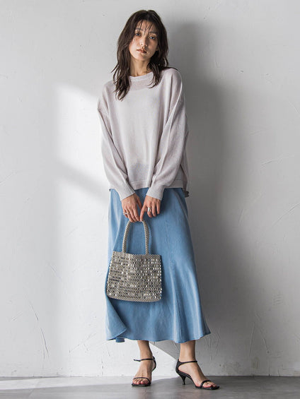 ペーパーブレンドルーズニットプルオーバー