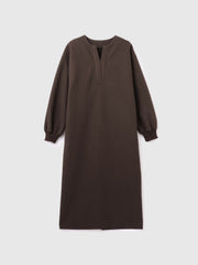 ソフトニットメルトンキーネックワンピース≪手洗い可能≫