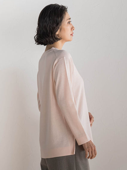 【大きいサイズ】ファインウールVネックニット