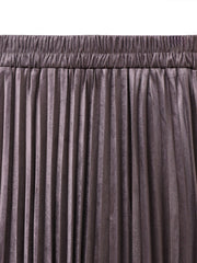 【WEB限定】ストレッチベロアプリーツスカート≪手洗い可能≫