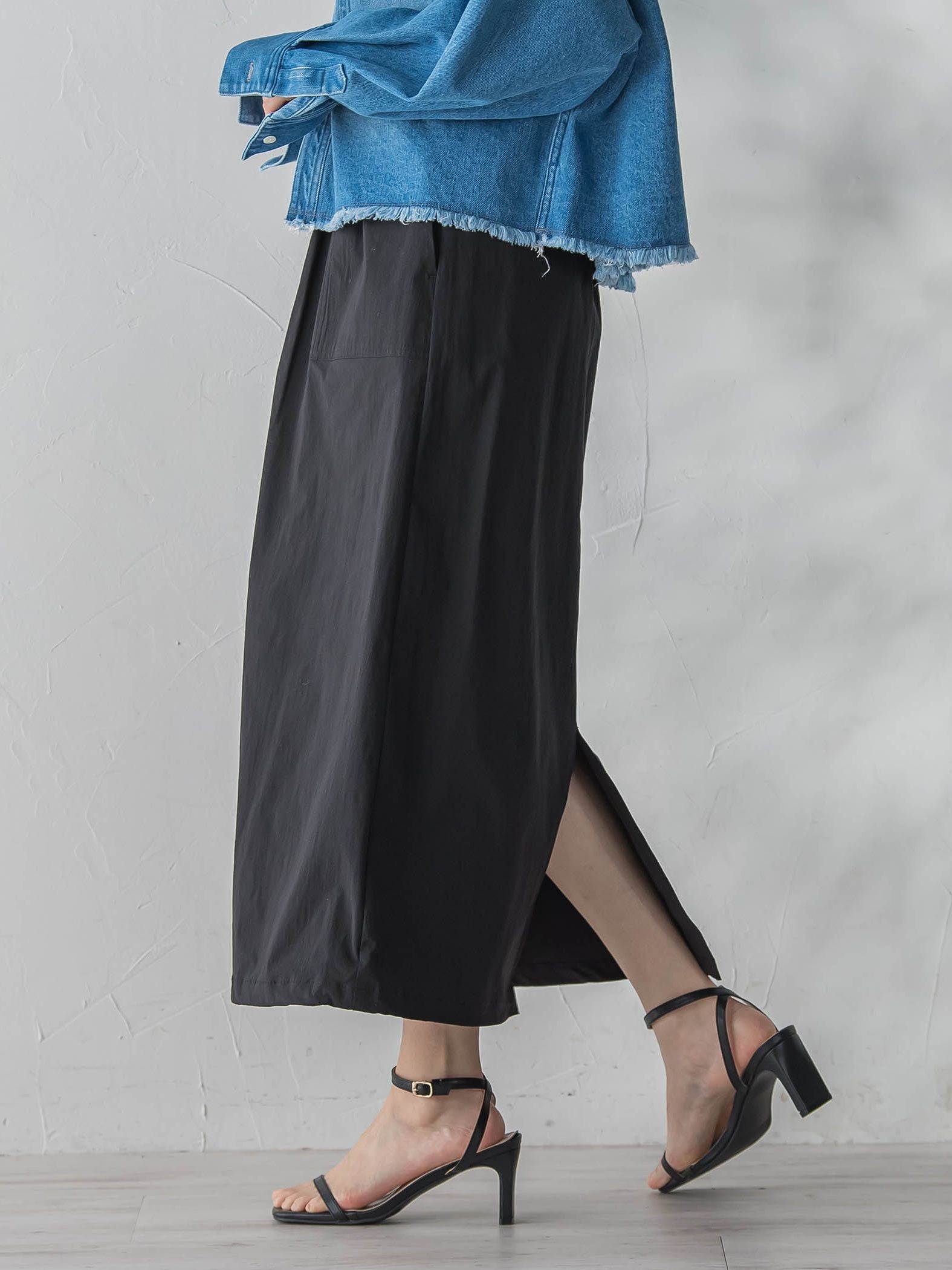 【WEB限定】ストレッチタフタスカート