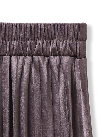 【WEB限定】ストレッチベロアプリーツスカート≪手洗い可能≫