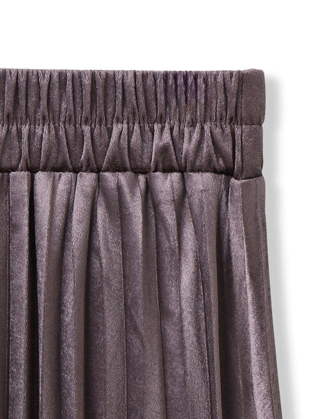 【WEB限定】ストレッチベロアプリーツスカート≪手洗い可能≫