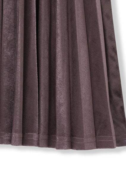 【WEB限定】ストレッチベロアプリーツスカート≪手洗い可能≫