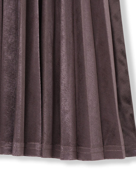 【WEB限定】ストレッチベロアプリーツスカート≪手洗い可能≫