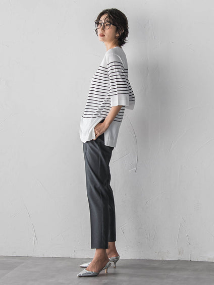 【大きいサイズ】まるーでデニムテーパードパンツ