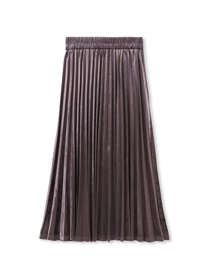 【WEB限定】ストレッチベロアプリーツスカート≪手洗い可能≫