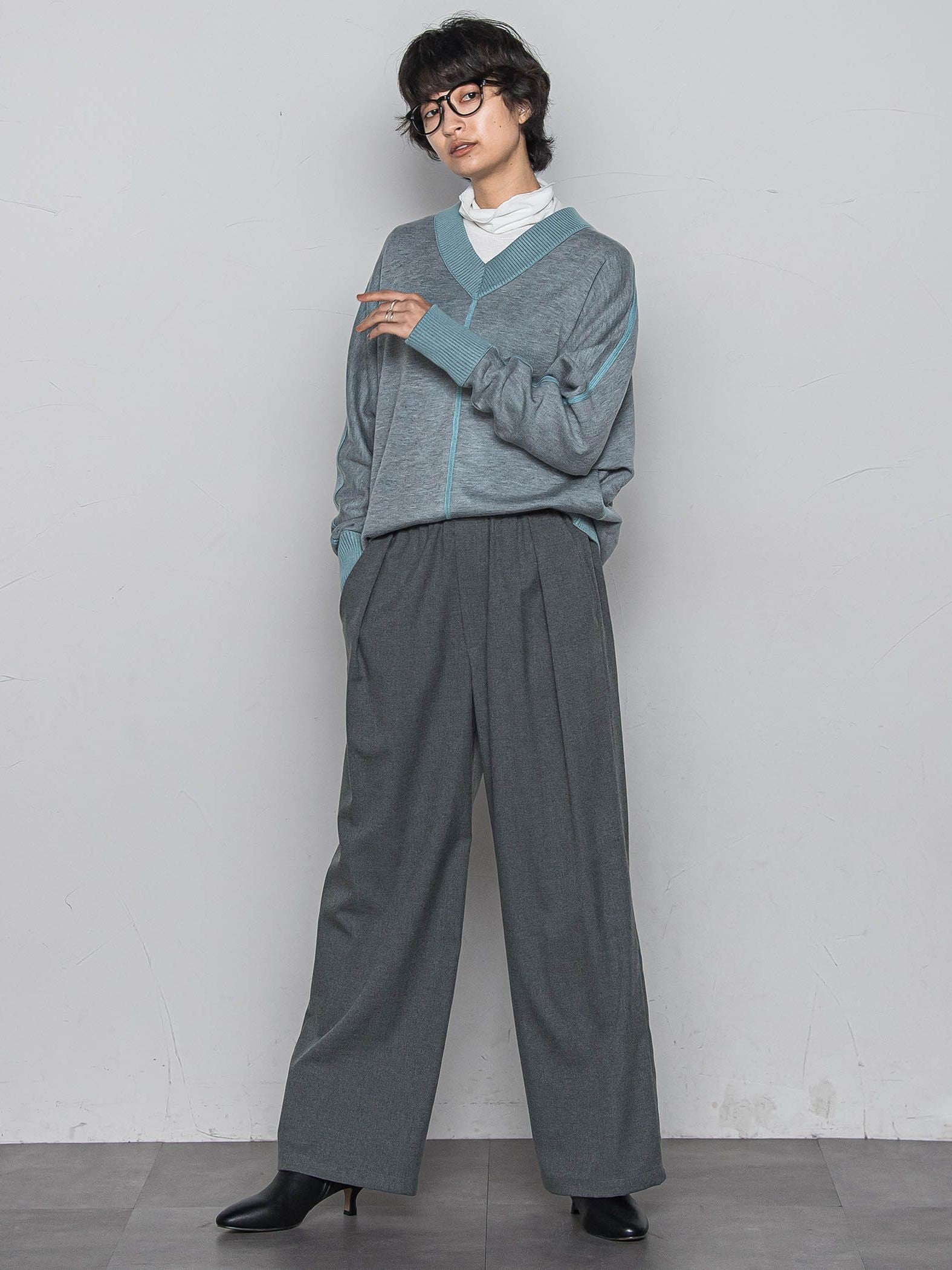 今日の気分で着回せるリバーシブルニット≪手洗い可能≫