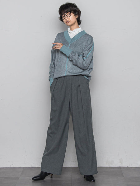 今日の気分で着回せるリバーシブルニット≪手洗い可能≫