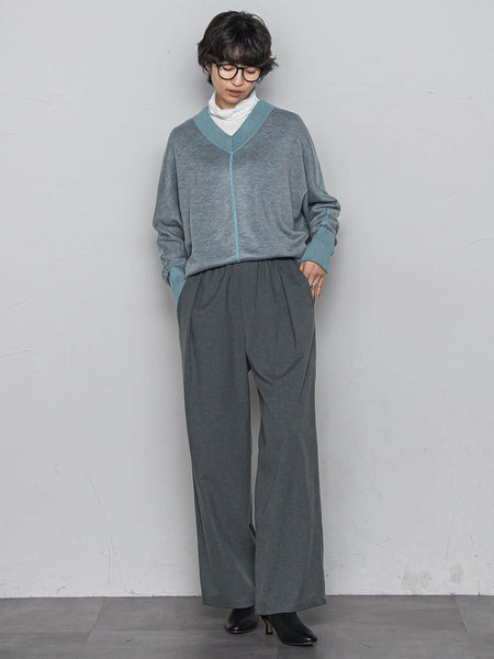 今日の気分で着回せるリバーシブルニット≪手洗い可能≫